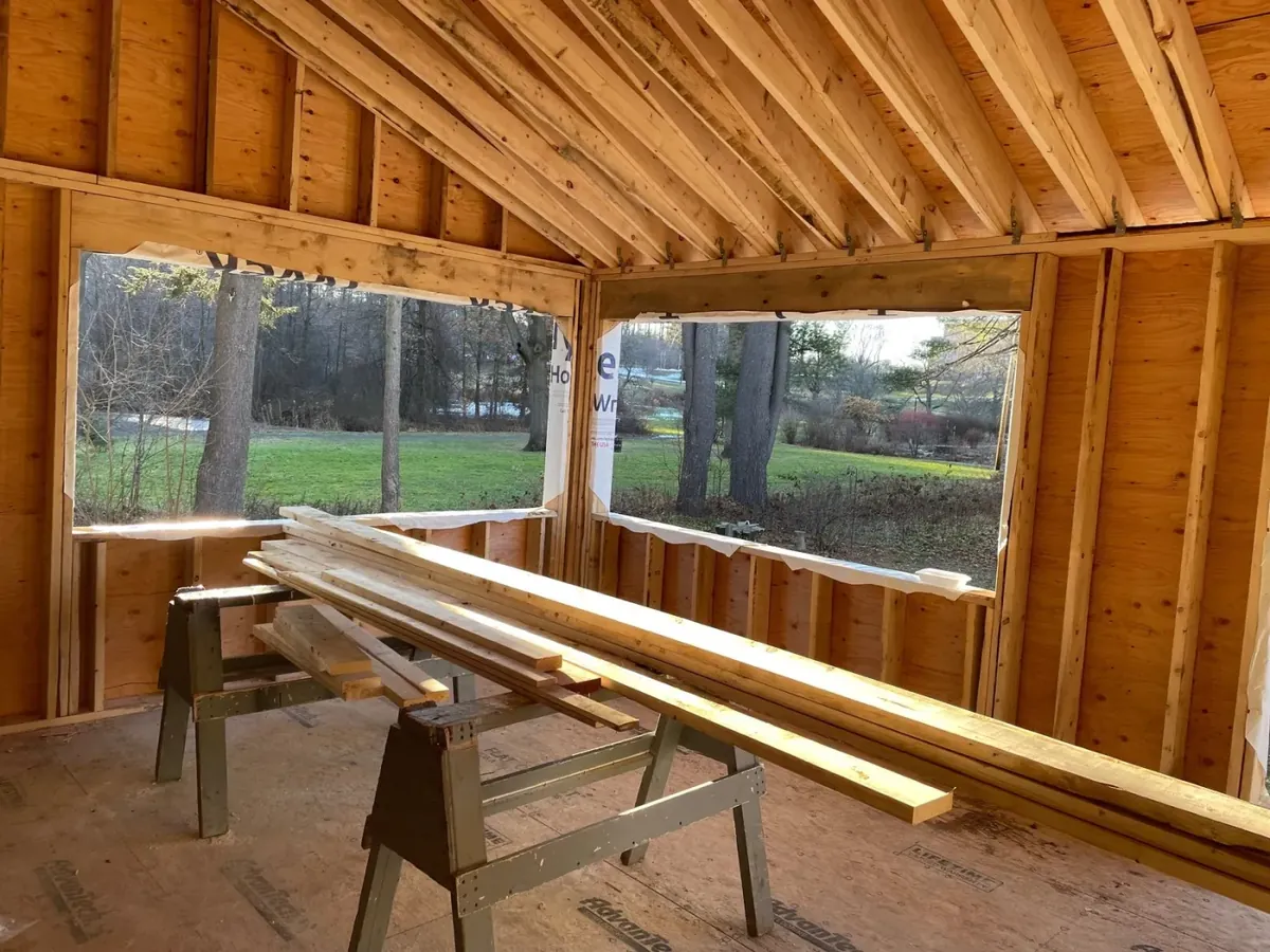 Porch Addition Framing - Westfield Builders LLC Springfield