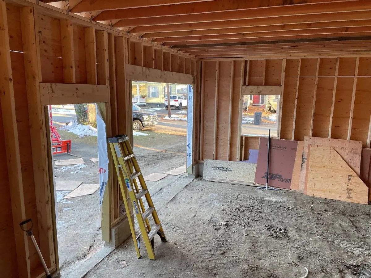 Garage framing and construction by Westfield Builders in Western Massachusetts